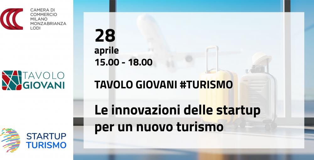 Copertina evento Tavolo Giovani Turismo 28 aprile dalle ore 15