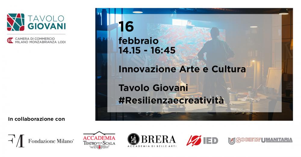 Tavolo Giovani Resilienza e Creatività 16 Febbraio ore 14:15 